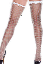 Load image into Gallery viewer, White Fishnet Thigh Highs
